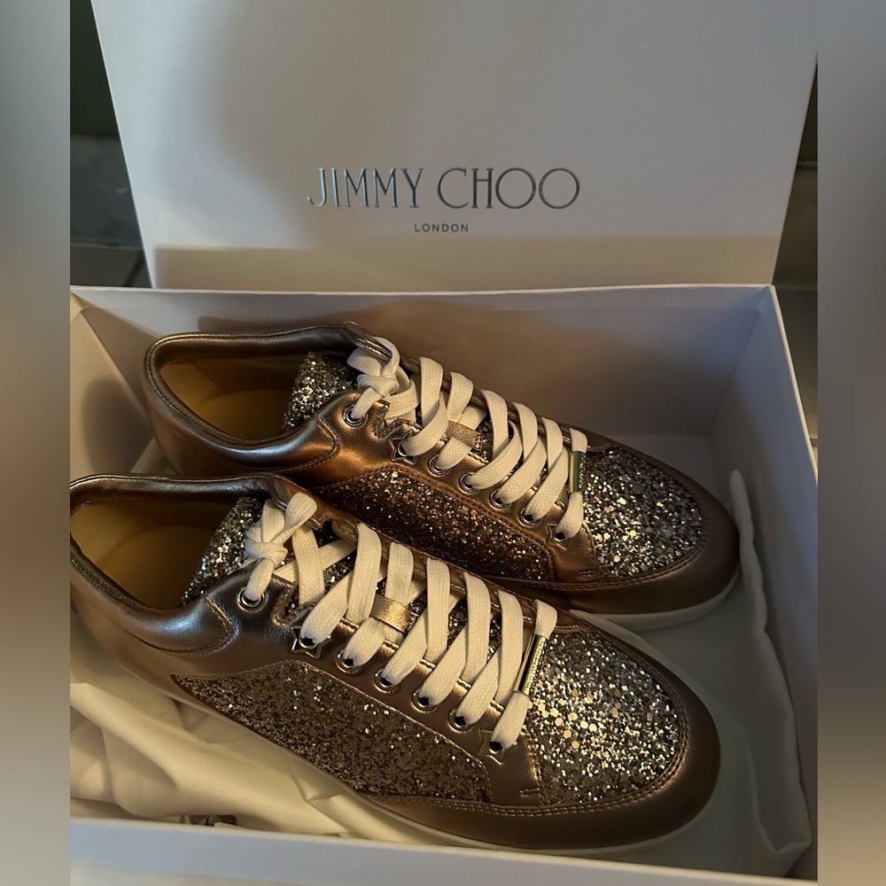 Jimmy Choo Glitter sneakers NEW (AUTHENTIC)